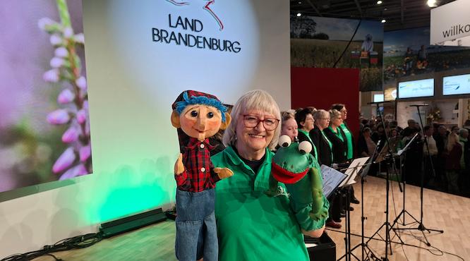 Karin Heym als Botschafterin des Elbe-Elster-Landes auf der Grünen Woche in Berlin.