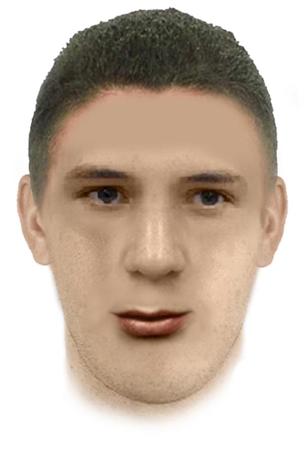 Wer kennt die beschriebene Person? Männlich, Etwa 30 bis 40 Jahre alt, 1,80 Meter groß, dunkle Augen, dunkle Haare, dunkle Bekleidung