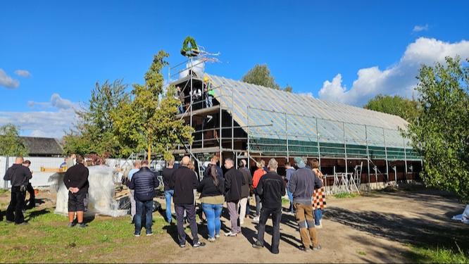 Eindrücke vom Richtfest der Eventsauna in den Spreewelten