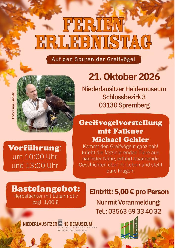 Plakat Erlebnistag im Niederlausitzer Heidemuseum